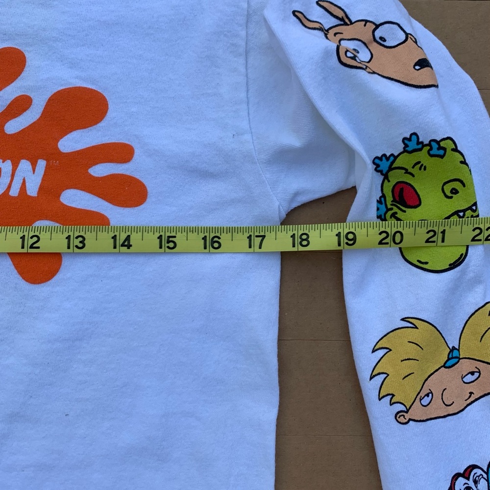 Nickelodeon long sleeve Tee, hey Arnold/ Ren (no stimpy) prints down the sleeves - Picture 4 of 6
